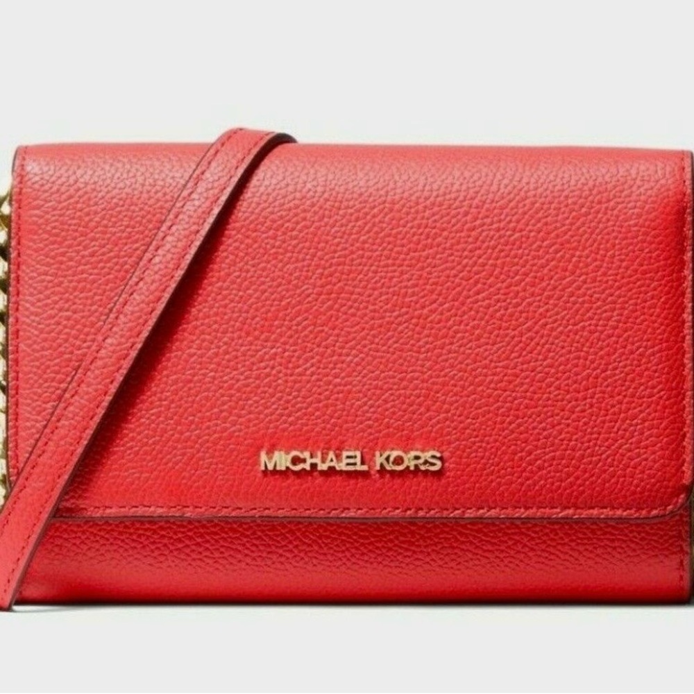 Michael Kors Jet Set Travel 3-in-1 Crossbody Bag Purse - Color: Coral Reef